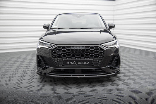 Maxton Front Ansatz V.1 für Audi Q3 Sportback F3 schwarz Hochglanz