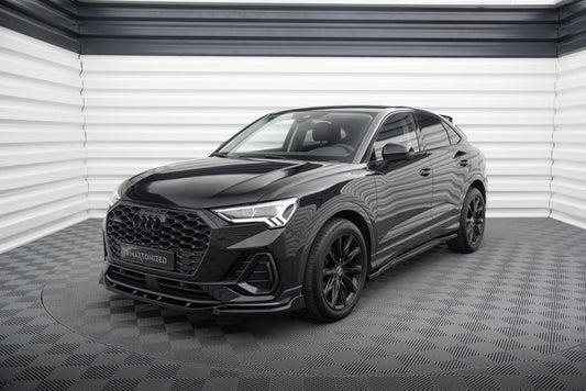 Maxton Front Ansatz V.2 für Audi Q3 Sportback F3 schwarz Hochglanz
