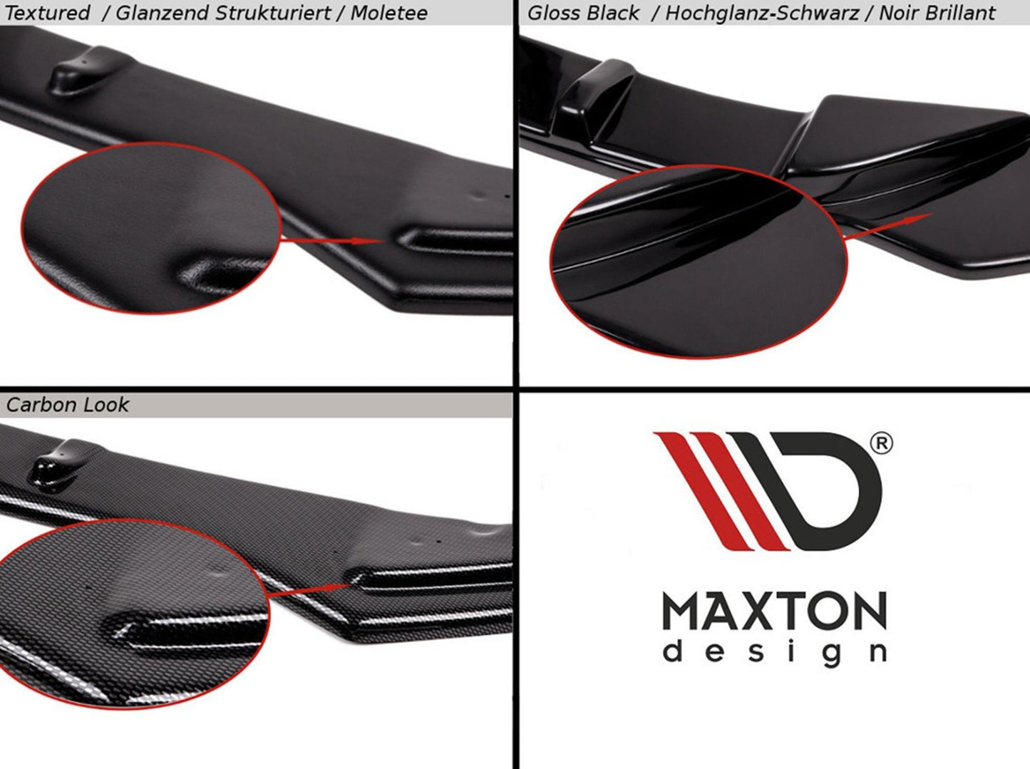Maxton Heck Ansatz Flaps Diffusor für BMW X3 M-Paket G01 Facelift schwarz Hochglanz
