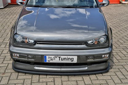 CUP Frontspoilerlippe nur passend für GTI Spoiler Volkswagen Golf 3 1H Schwarz Glanz