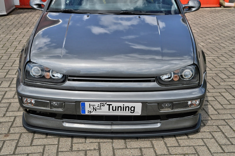 CUP Frontspoilerlippe nur passend für GTI Spoiler Volkswagen Golf 3 1H Schwarz Matt