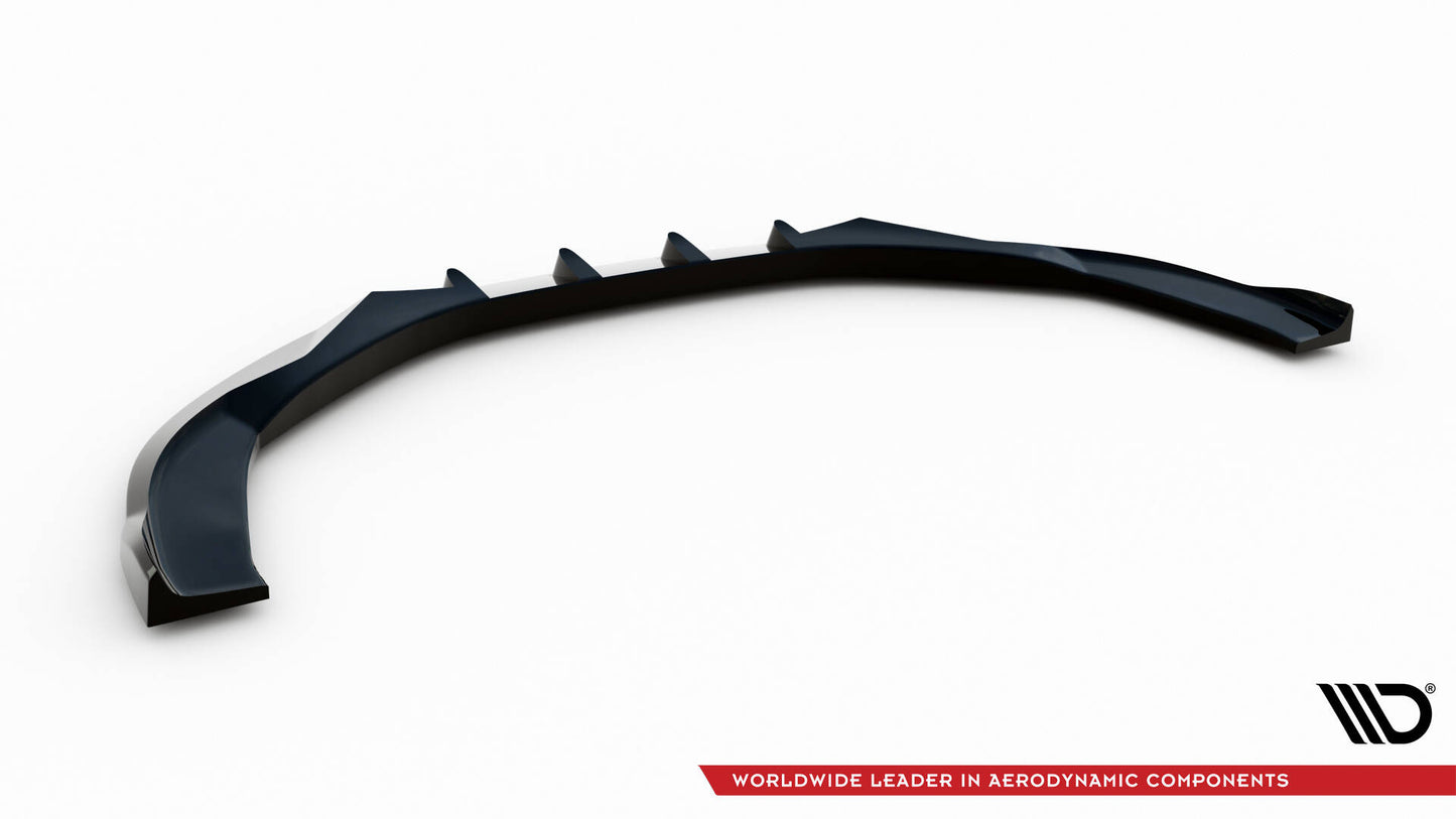 Maxton Front Ansatz für Audi A8 D4 Facelift schwarz Hochglanz