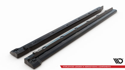 Maxton Seitenschweller Ansatz für Ford Edge Sport Mk2 schwarz Hochglanz