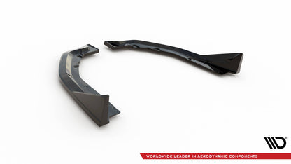 Maxton Heck Ansatz Flaps Diffusor V.4 für BMW M4 G82 schwarz Hochglanz