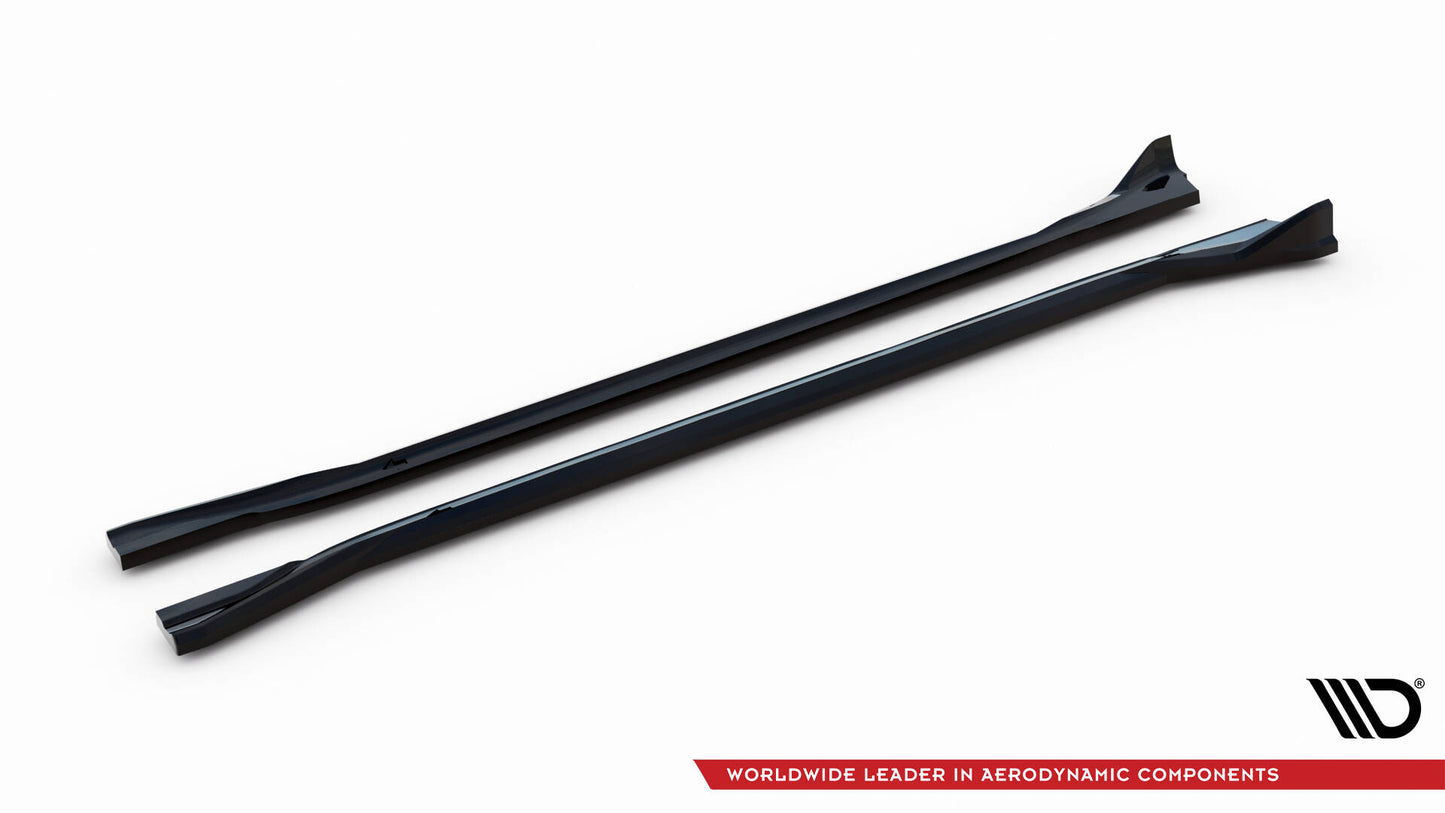 Maxton Seitenschweller Ansatz für BMW XM G09 schwarz Hochglanz