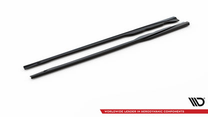 Maxton Seitenschweller Ansatz für Audi TT S-Line 8S schwarz Hochglanz