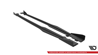 Maxton Street Pro Seitenschweller Ansatz für + Flaps Audi TT S / S-Line 8S schwarz Hochglanz