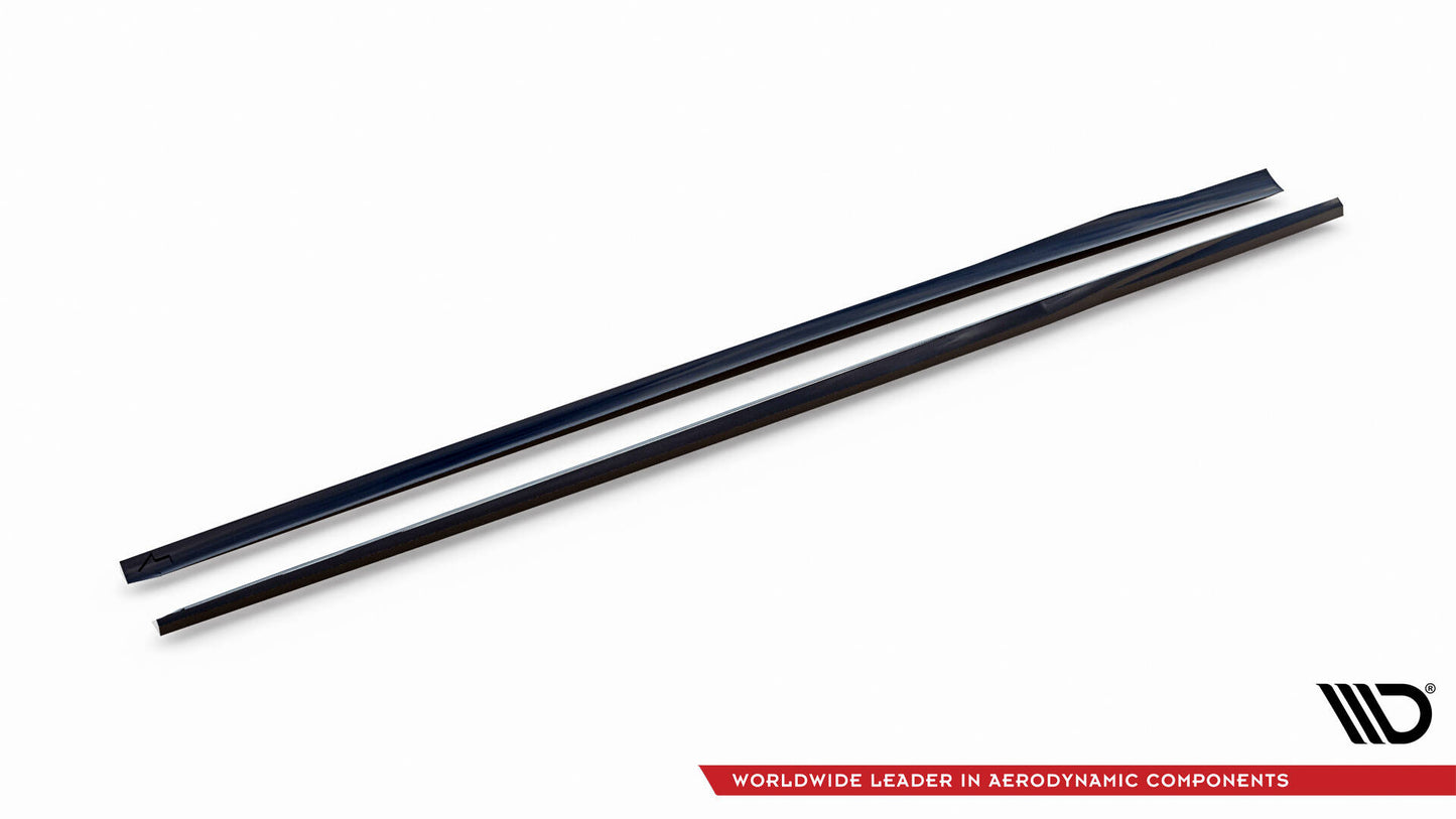 Maxton Seitenschweller Ansatz für Audi S3 / A3 S-Line Sportback 8V schwarz Hochglanz