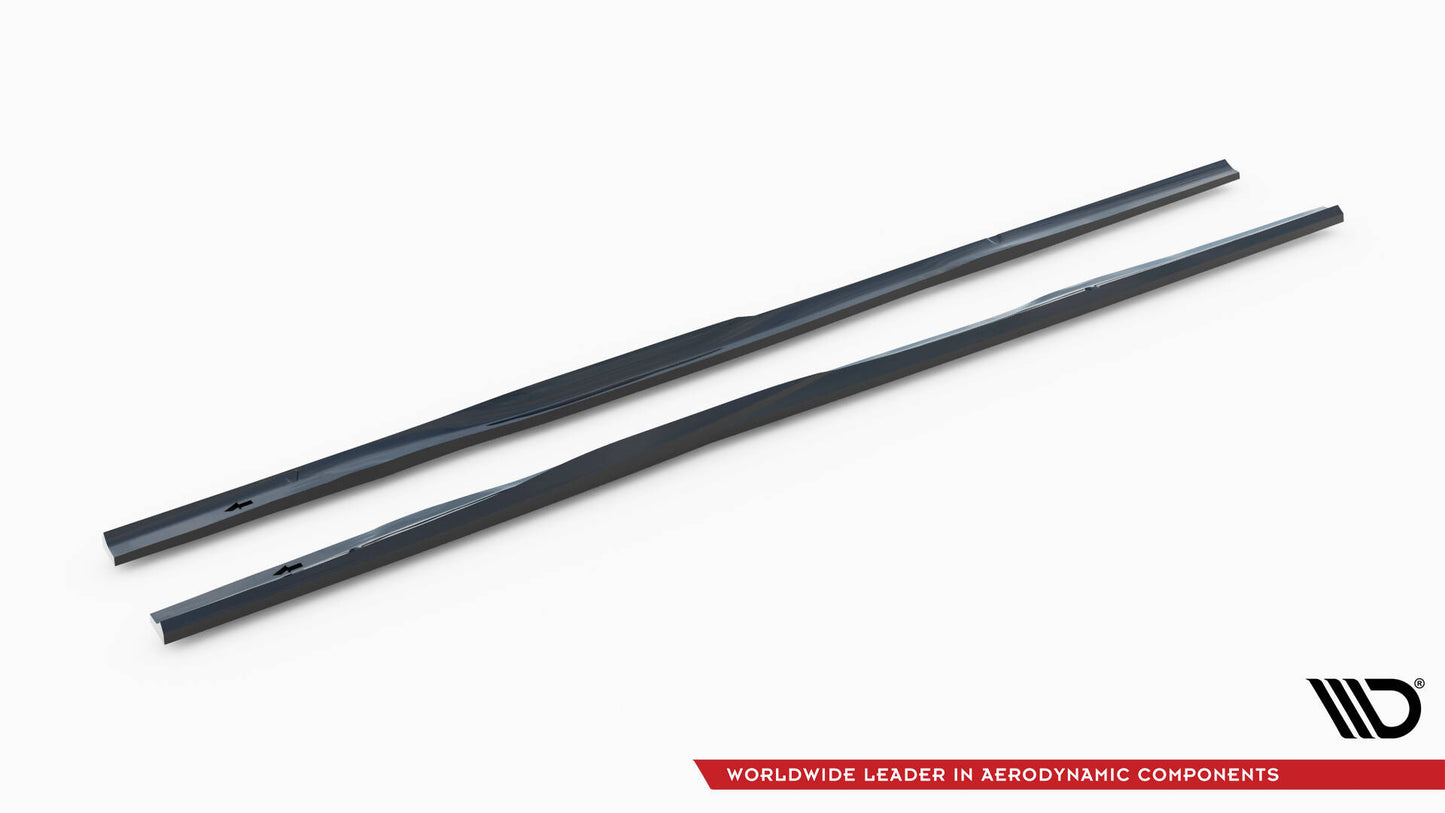Maxton Seitenschweller Ansatz für Ford S-Max ST-Line Mk2 schwarz Hochglanz