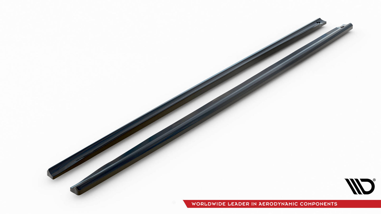 Maxton Seitenschweller Ansatz für V.2 für Audi RS6 Avant C6 schwarz Hochglanz