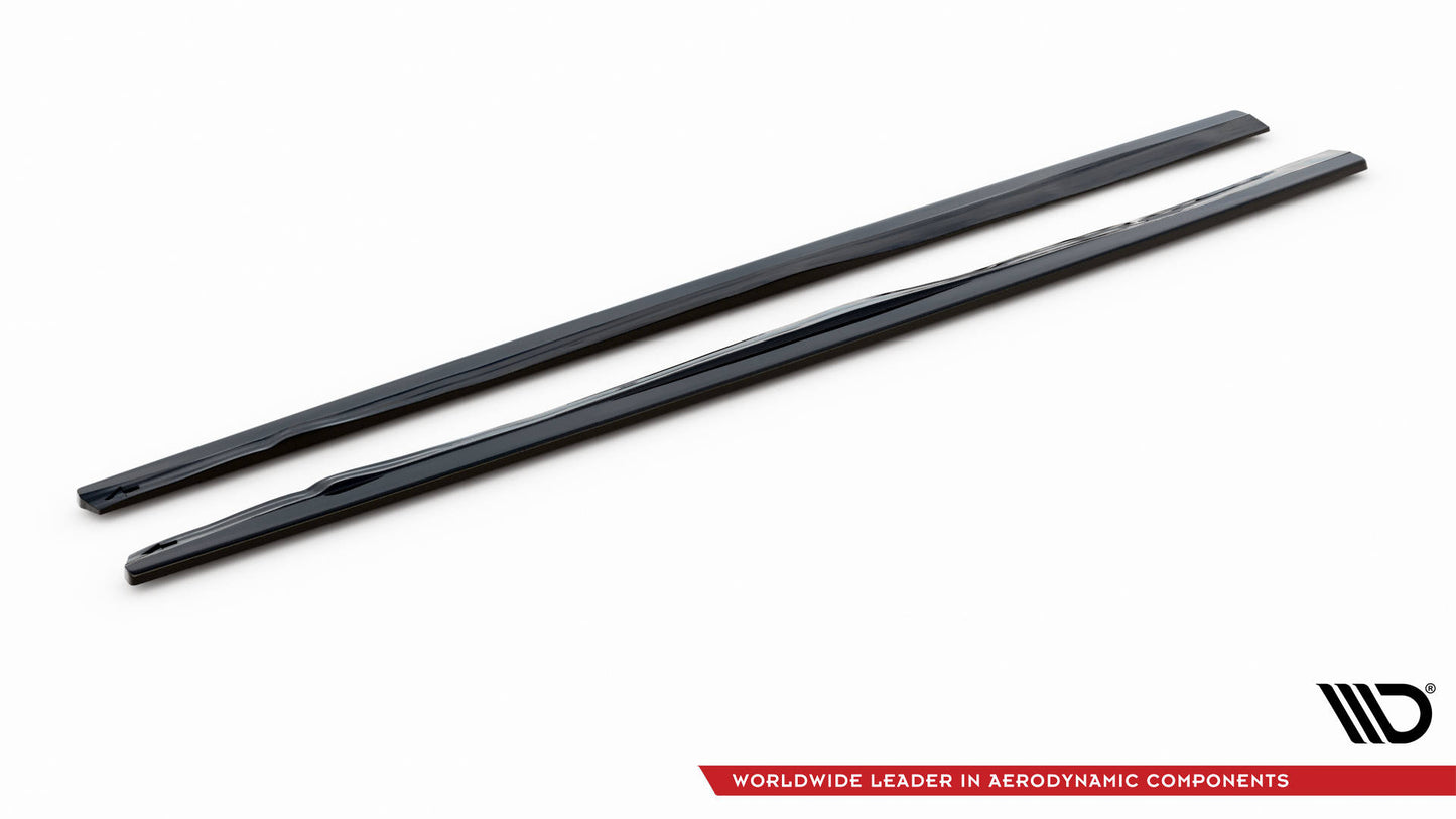 Maxton Seitenschweller Ansatz für Volvo C70 Mk1 schwarz Hochglanz