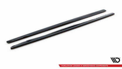 Maxton Seitenschweller Ansatz für Volvo C70 Mk1 schwarz Hochglanz