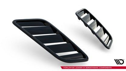 Maxton Motorhauben Luftschlitze Ford Fiesta ST Mk7 Facelift schwarz Hochglanz