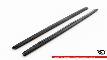Maxton Seitenschweller Ansatz für Volvo C70 Mk1 schwarz Hochglanz