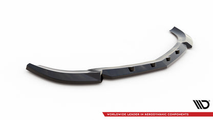 Maxton Front Ansatz V.1 für Mercedes-Benz C Coupe / Limousine / Kombi  AMG-Line C204 / W204 Facelift / S204 Facelift schwa...