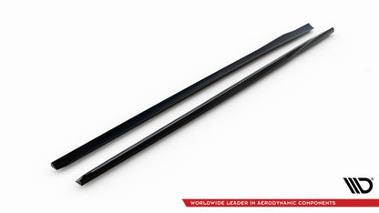 Maxton Seitenschweller Ansatz für Audi S3 / A3 S-Line Sportback 8V schwarz Hochglanz