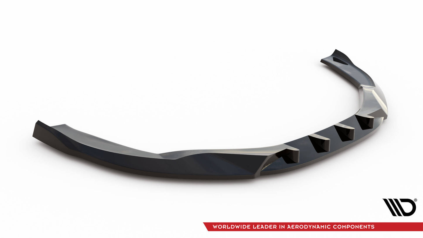 Maxton Front Ansatz für Audi A8 D4 Facelift schwarz Hochglanz