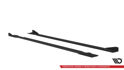 Maxton Street Pro Seitenschweller Ansatz für + Flaps Kia Stinger GT / GT-Line / Standard Mk1 schwarz Hochglanz