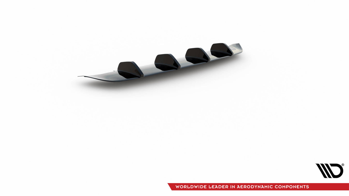 Maxton Diffusor Heck Ansatz für Ford Mustang Mk5 Facelift schwarz Hochglanz