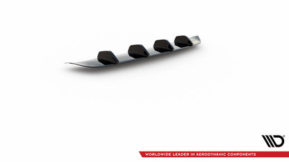 Maxton Diffusor Heck Ansatz für Ford Mustang Mk5 Facelift schwarz Hochglanz