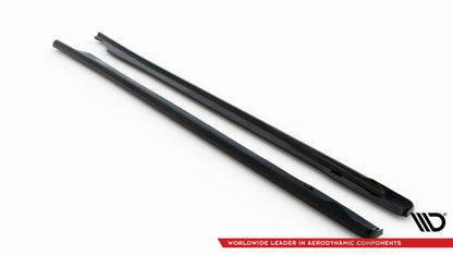 Maxton Seitenschweller Ansatz für Honda Civic Mk10 schwarz Hochglanz