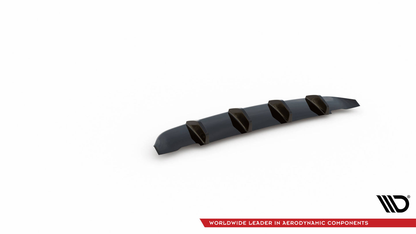 Maxton Diffusor Heck Ansatz für Ford Mustang Mk5 Facelift schwarz Hochglanz