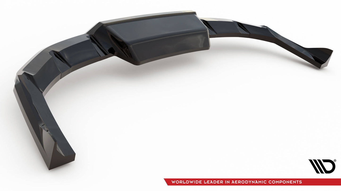 Maxton Mittlerer Diffusor Heck Ansatz DTM Look für BMW iX M-Paket i20 schwarz Hochglanz