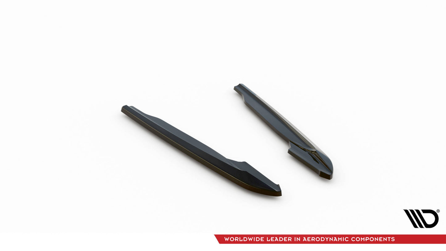 Maxton Heck Ansatz Flaps Diffusor V.2 für Audi S8 D5 schwarz Hochglanz
