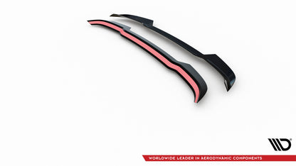 Maxton Spoiler CAP für Audi Q5 S-Line SUV Mk2 Facelift schwarz Hochglanz