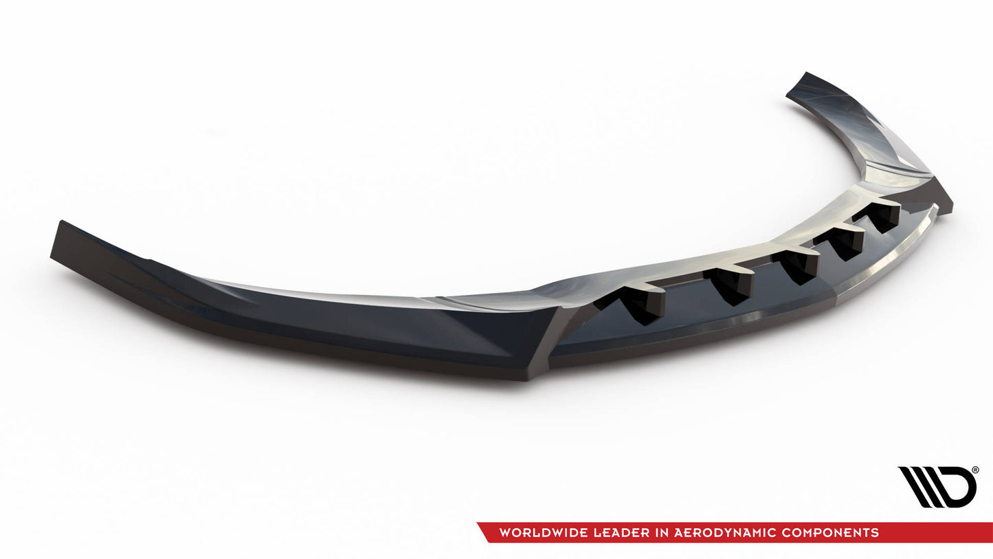 Maxton Front Ansatz V.2 für Mercedes-Benz A AMG-Line W176 Facelift schwarz Hochglanz