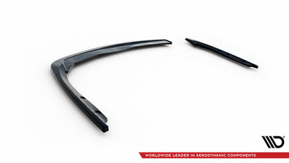 Maxton Heck Ansatz Flaps Diffusor für BMW 3er Touring E91 schwarz Hochglanz