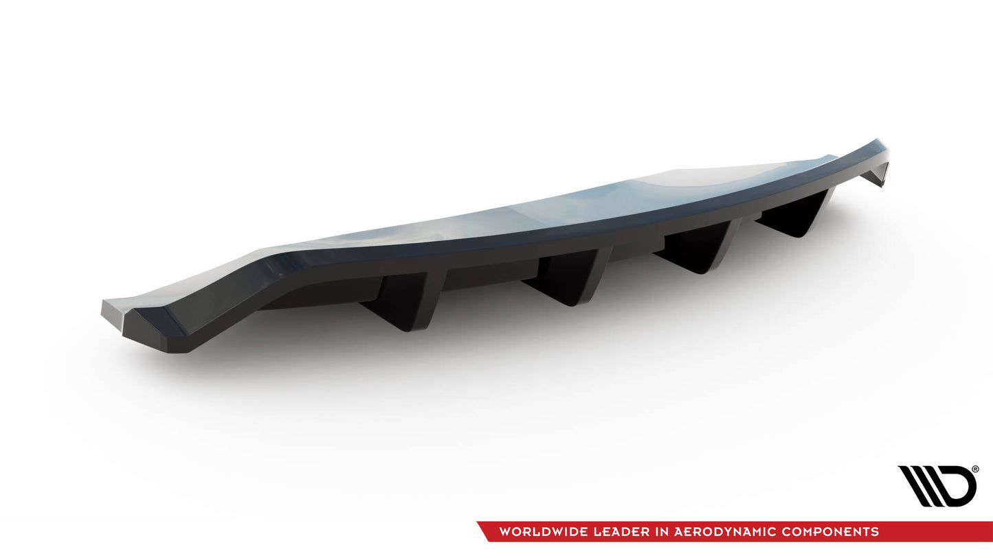 Maxton Mittlerer Diffusor Heck Ansatz DTM Look für BMW Z4 M-Paket E89 Facelift schwarz Hochglanz
