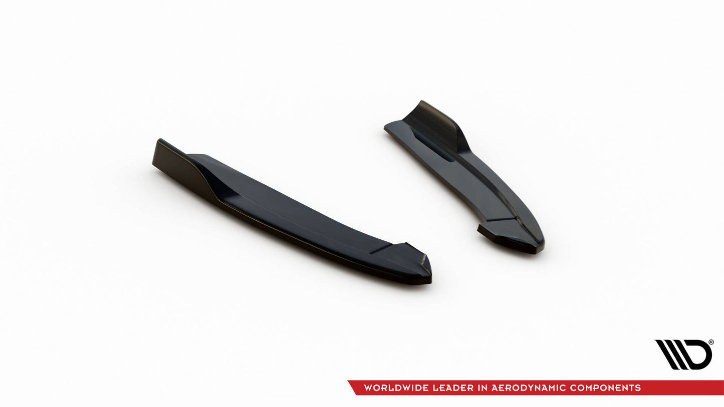 Maxton Heck Ansatz Flaps Diffusor für V.8 Ford Focus Kombi ST Mk4 schwarz Hochglanz