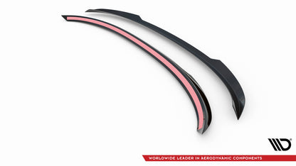 Maxton Niedriger Spoiler CAP für Audi SQ5 Sportback Mk2 Facelift schwarz Hochglanz