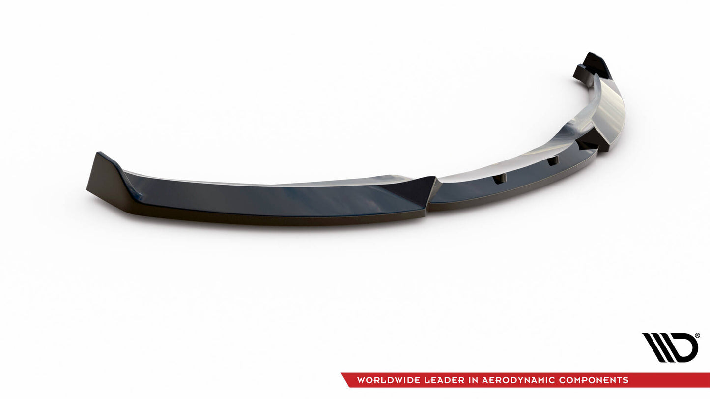 Maxton Front Ansatz V.2 für BMW 1er M-Paket E87 Facelift schwarz Hochglanz