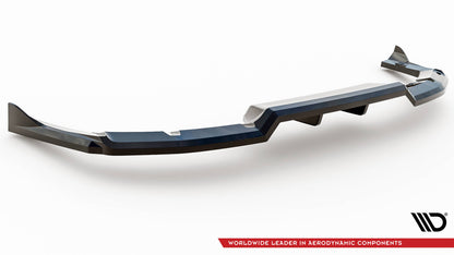 Maxton Mittlerer Diffusor Heck Ansatz DTM Look für BMW iX M-Paket i20 schwarz Hochglanz