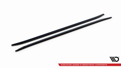 Maxton Seitenschweller Ansatz für BMW 7 Long F02 schwarz Hochglanz