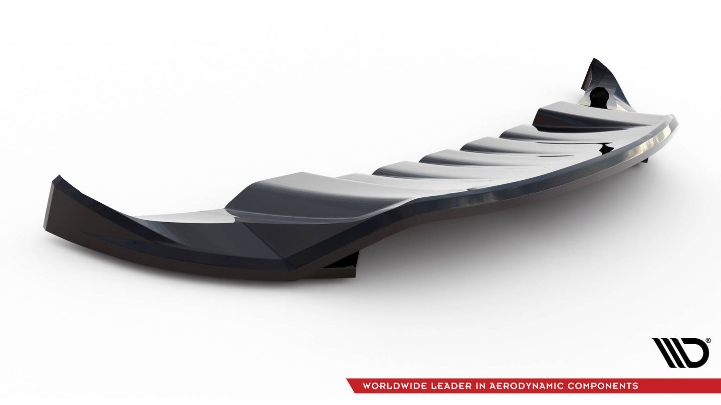 Maxton Front Ansatz für Porsche Cayenne Mk2 Facelift schwarz Hochglanz