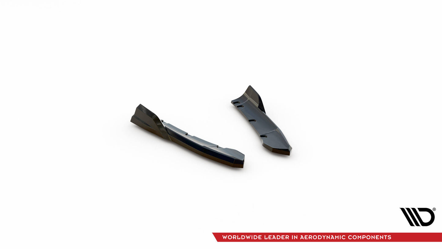 Maxton Heck Ansatz Flaps Diffusor für BMW X3 M-Paket G01 Facelift schwarz Hochglanz