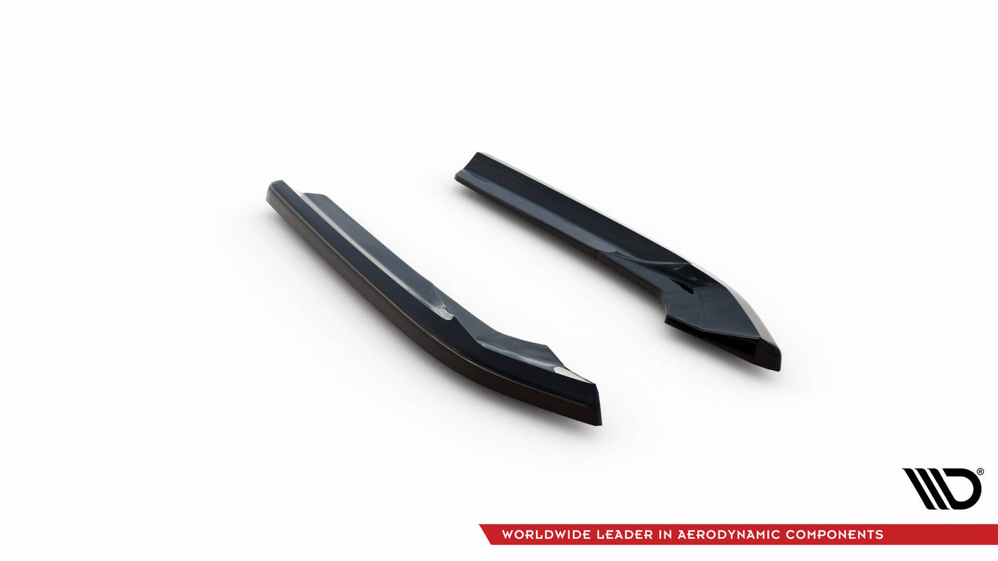 Maxton Heck Ansatz Flaps Diffusor V.2 für Audi A4 S-Line Avant B8 Facelift schwarz Hochglanz
