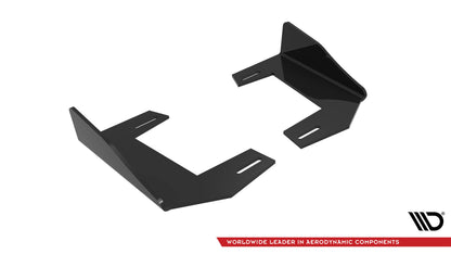 Maxton Hintere Seiten Flaps V.2 für BMW 1er F40 M-Paket / M135i schwarz Hochglanz