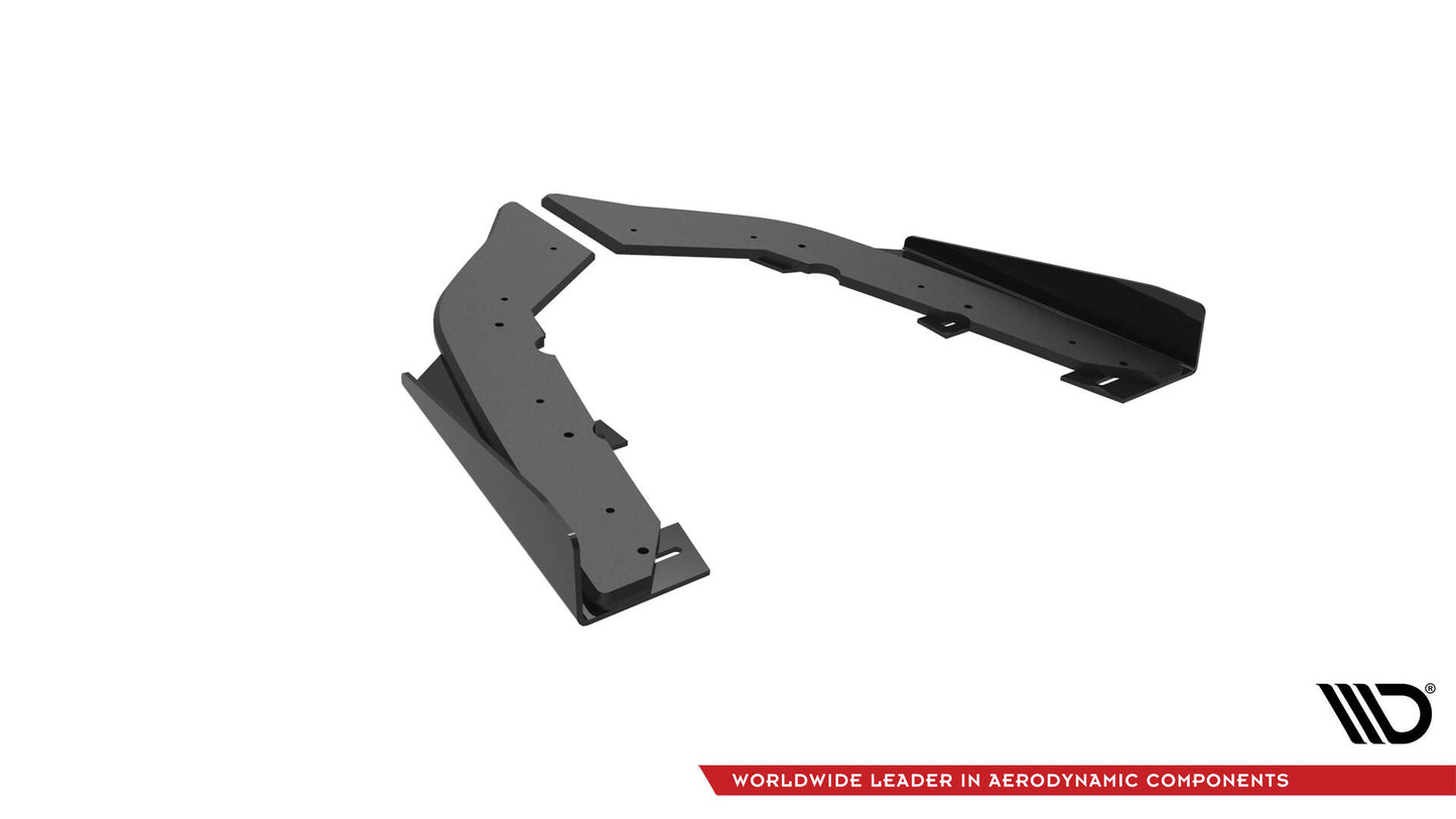 Maxton Street Pro Heck Ansatz Flaps Diffusor +Flaps für BMW 4er35i Coupe M-Paket F32 schwarz Hochglanz