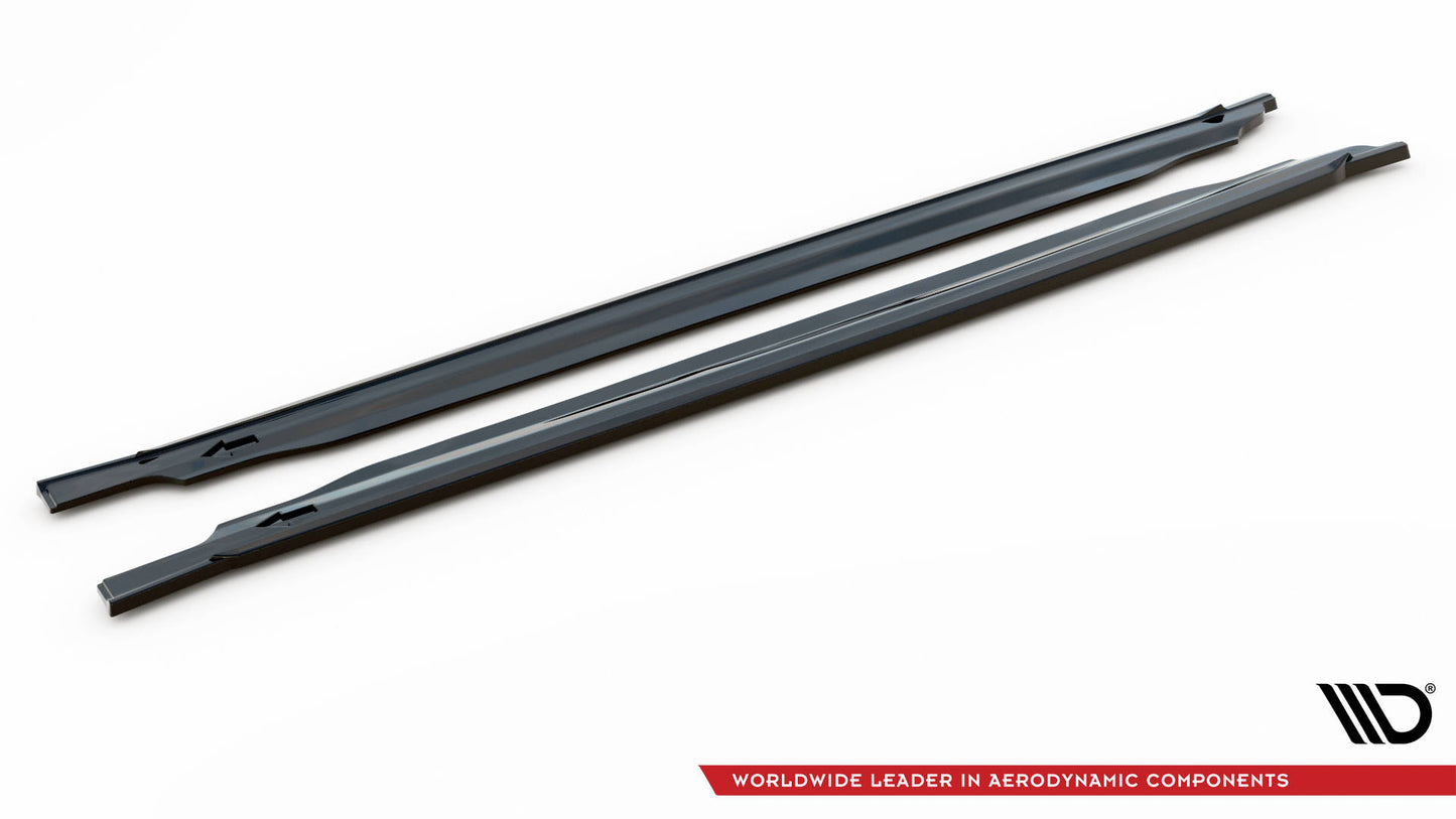Maxton Seitenschweller Ansatz für Kia Optima Mk4 Facelift schwarz Hochglanz