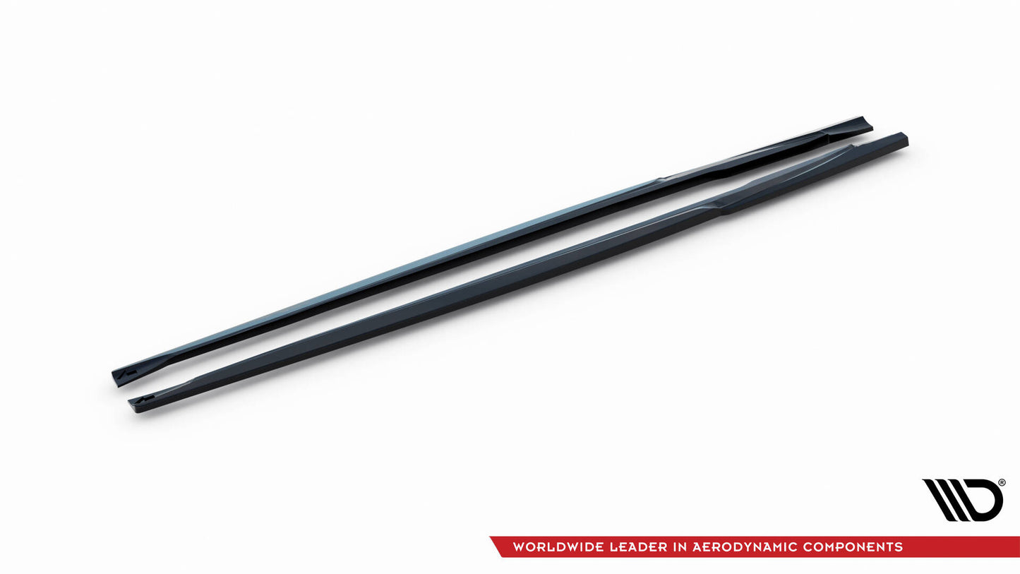 Maxton Seitenschweller Ansatz für Audi TT S 8S Facelift schwarz Hochglanz