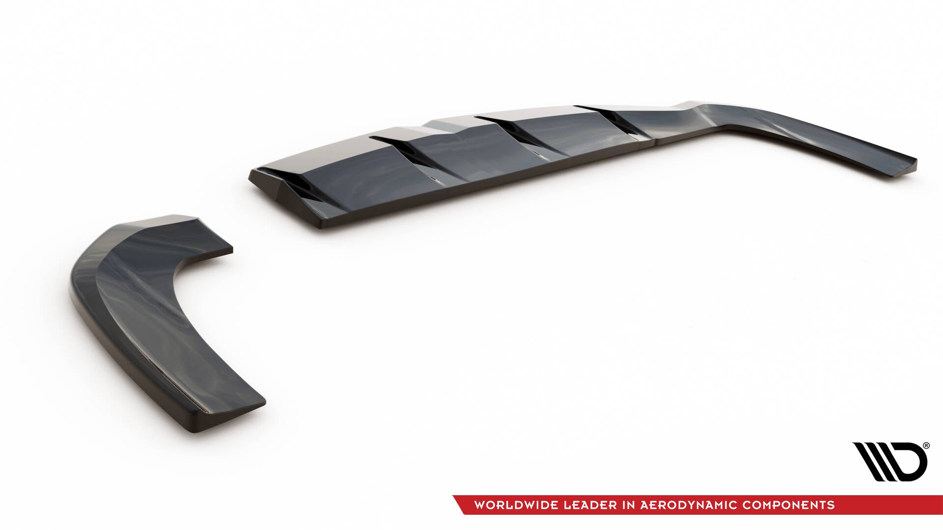 Maxton Heck Ansatz Flaps Diffusor für Hyundai I30 Fastback N-Line Mk3 Facelift schwarz Hochglanz