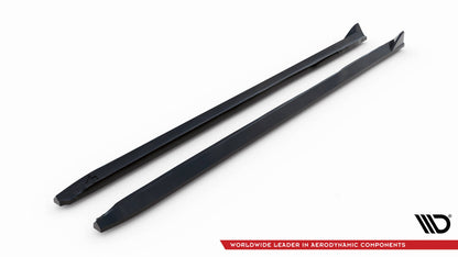 Maxton Seitenschweller Ansatz für V.4 Audi A4 / A4 S-Line / S4 B8  schwarz Hochglanz