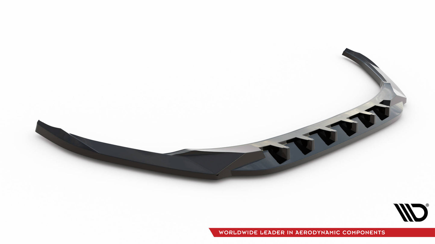 Maxton Front Ansatz V.1 für Audi A3 8Y schwarz Hochglanz