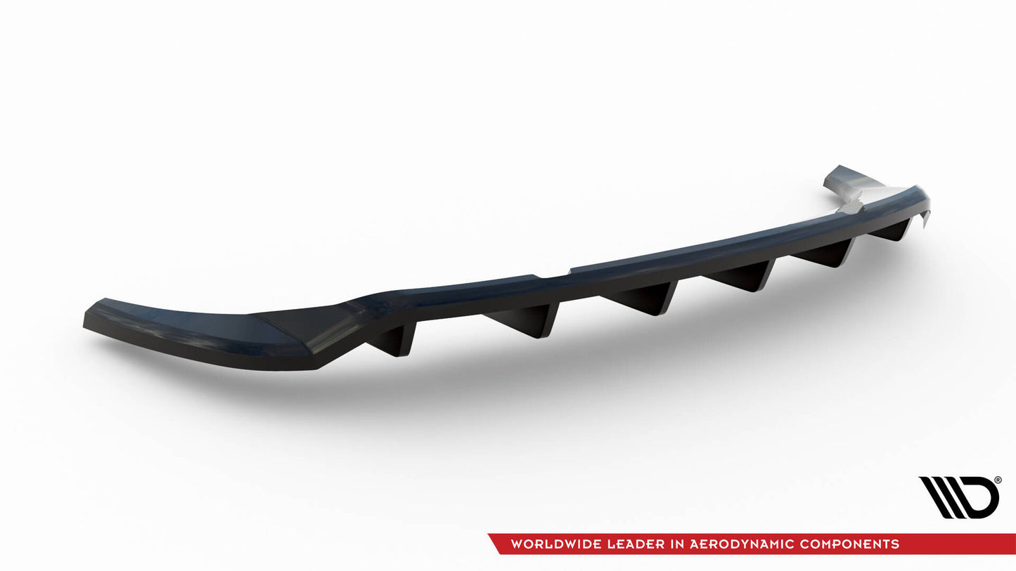 Maxton Mittlerer Diffusor Heck Ansatz DTM Look für Audi Q3 Sportback F3 schwarz Hochglanz