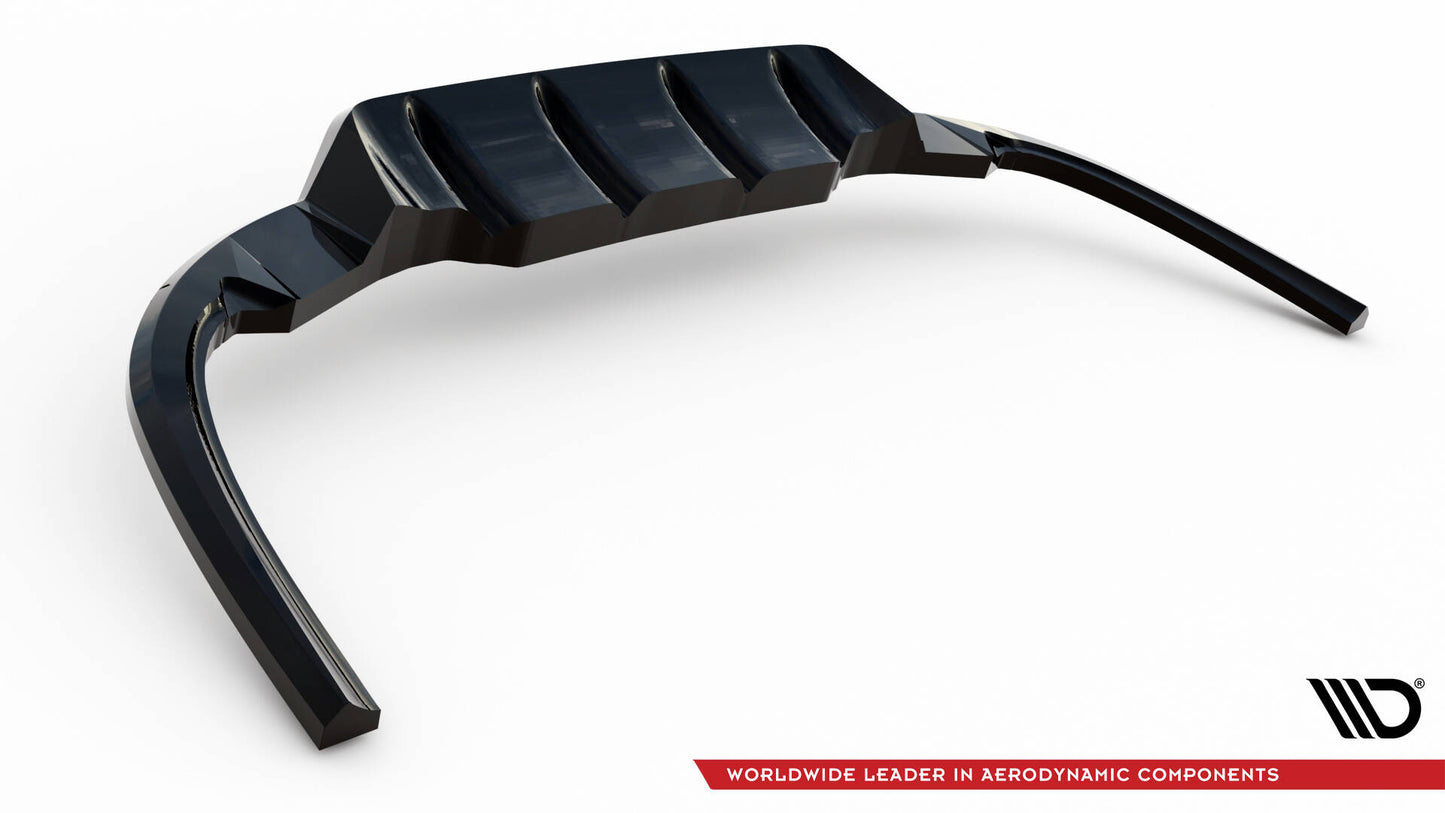 Maxton Mittlerer Diffusor Heck Ansatz DTM Look für Ford Mondeo ST-Line Mk4 Facelift schwarz Hochglanz