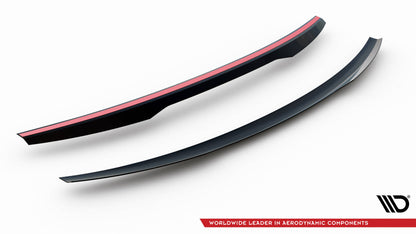 Maxton Höher Spoiler CAP für Porsche 911 992 GT3 schwarz Hochglanz